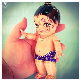 Standing balarama doll with moveable arms blue dhoti and lovely body
