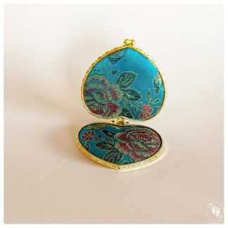 krishna seat blue embroidered brocade
