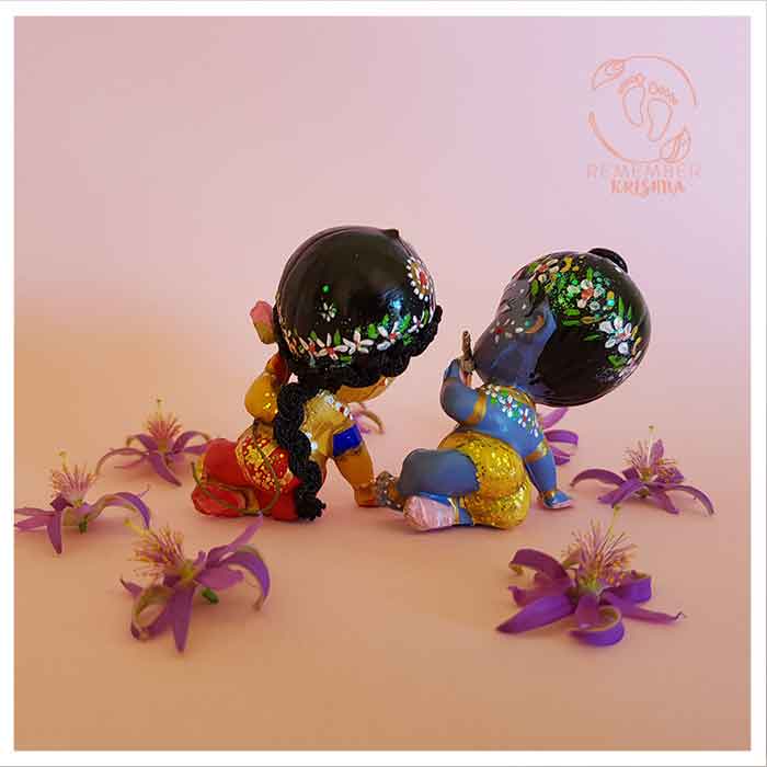 Krishna & Radha dolls - perfect for childs play - Remember Krishna