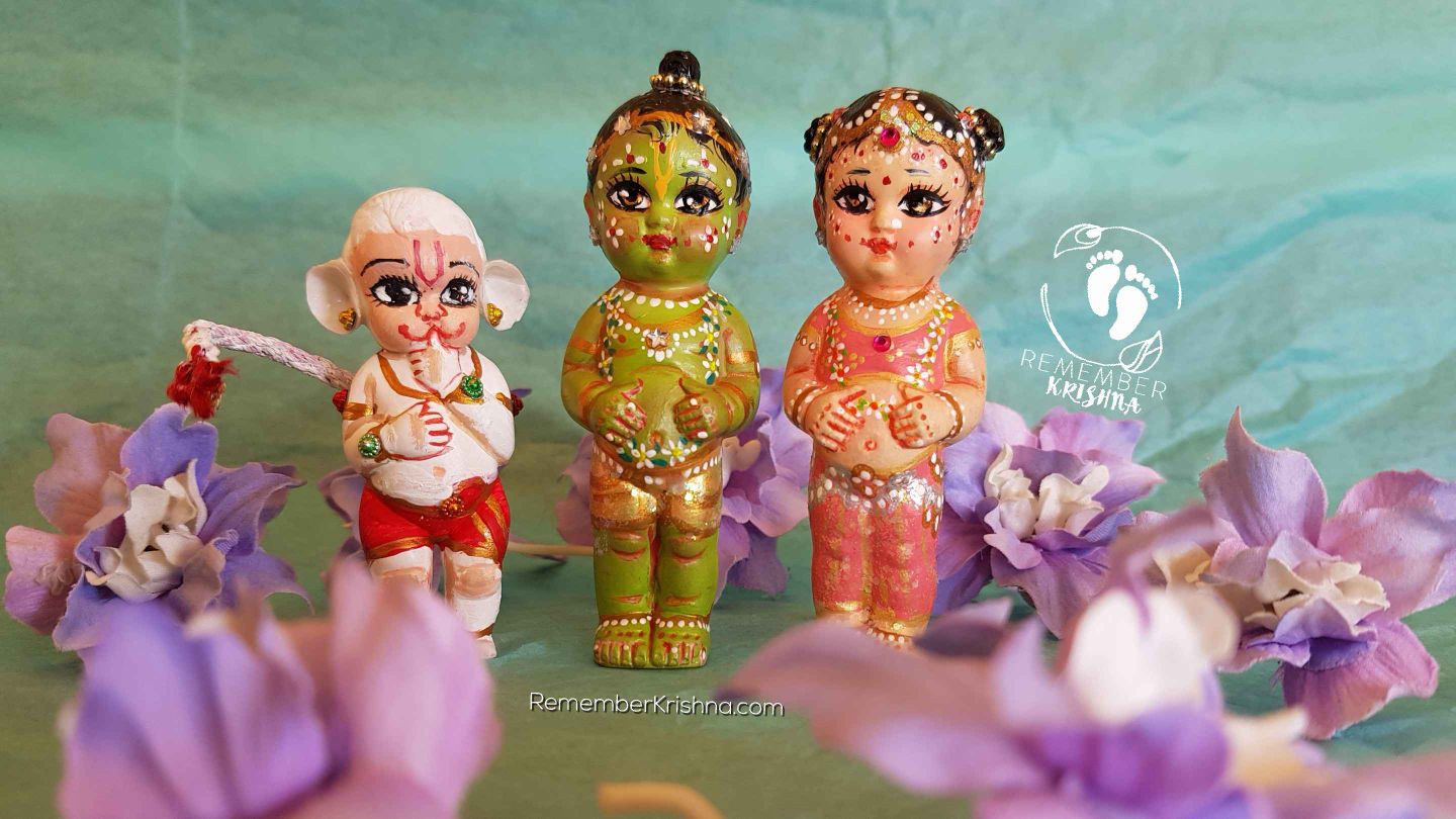 Sita Rama & Hanuman Ramayan first deity doll set - Remember Krishna