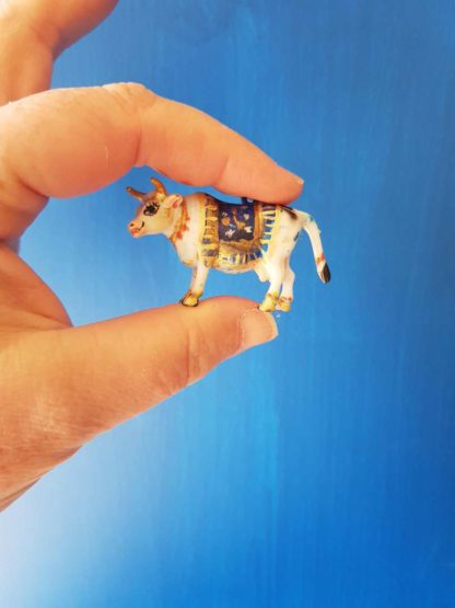small painted cow for krishna pendant
