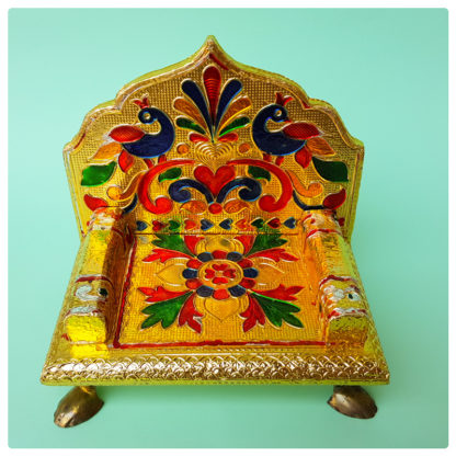 opulently decorated with auspicious symbols golden throne for dolls large size