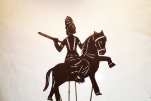 silhouette shadow puppet kalki astrite powerful horse