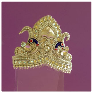Crown mukut for Krishna deity large Mukut