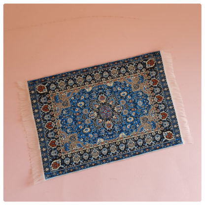 oriental minature blue rug carpet