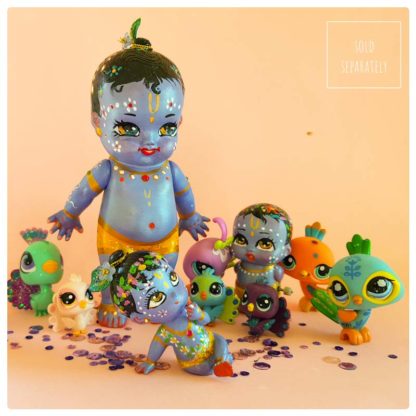 Tandavika Krishna animal friend peacock toy with variety sizes krishna doll krsna dolls