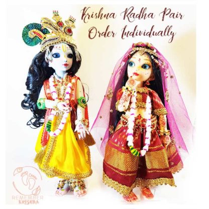 Radha Krishna BJD doll stand poseable radhe Krishn pair