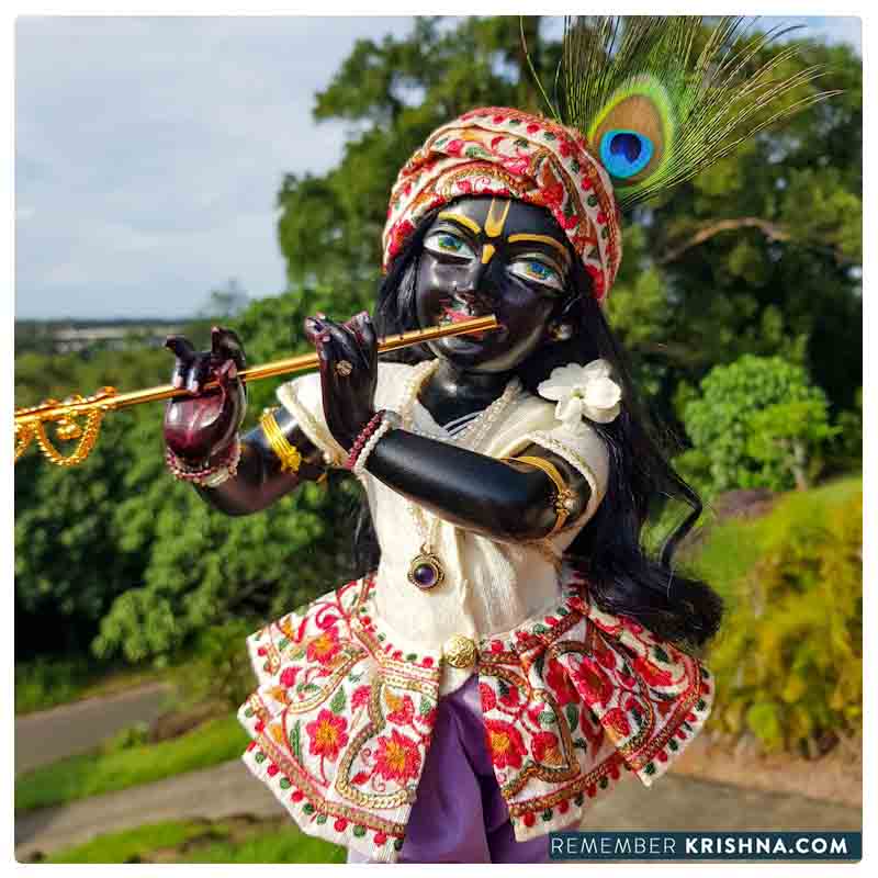 black marble krishna deity gyanasyam murti of krishna 15 inch size on 3 inch base tall and gorgeous black syamasundar