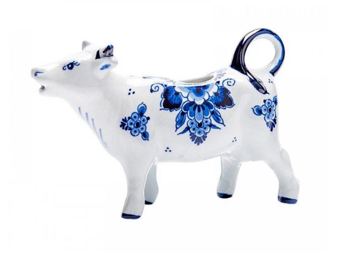 Vintage delft wear porcelain jug in shape of cow to store and pour milk from etsy collectable cows 