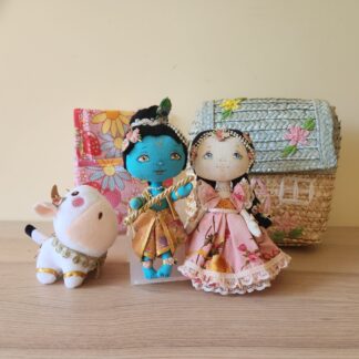 Soft Radha Krishna dolls set