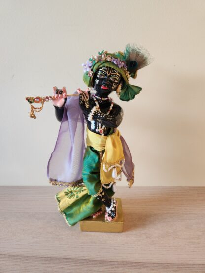 Black Krishna murti full shringar - Image 3