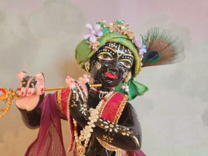 Black Krishna murti full shringar - Image 4