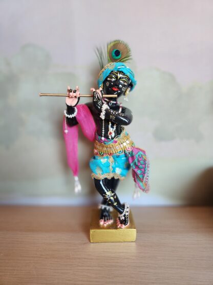 Black Krishna murti 10" full shringar - Image 6