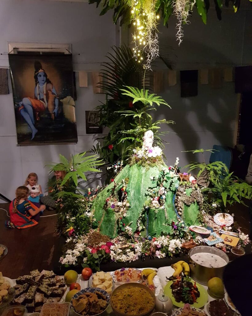 celebrating goverdhan hill 2017 with special hill and offerings